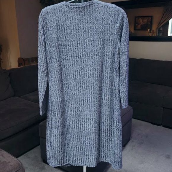 NWT BeNancy blue blend duster with pockets sz Medium - Picture 2 of 3